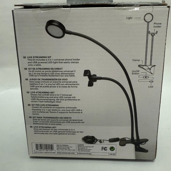 *EUC* Kikkerland Live Streaming Lighting Kit Phone Holder + Light! Clamp - Picture 5 of 5